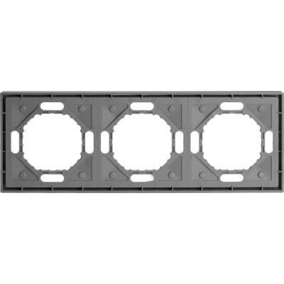 Рамка 3п, IP20, STEKKER Эмили [PFR00-5003-10][15] платиново-серый soft touch