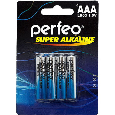 Батарейка Perfeo AAA LR03 Alkaline [BL4/120] [PF LR03/4BL] (PF_3634)
