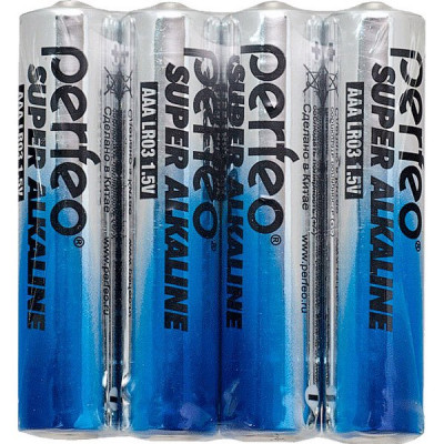 Батарейка Perfeo AAA LR03 Alkaline [SR4/60] [PF LR03/4SH] (PF_3635)
