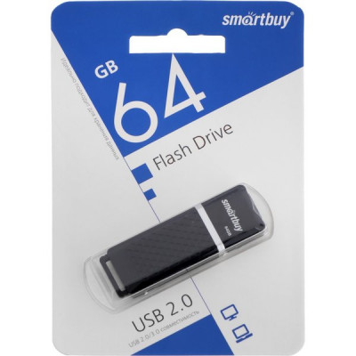 Накопитель USB Flash 64Gb SmartBuy Quartz series Black