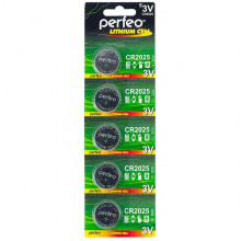 Батарейка Perfeo CR2025 [BL5/100] [PF CR2025/5BL] (PF_3923)