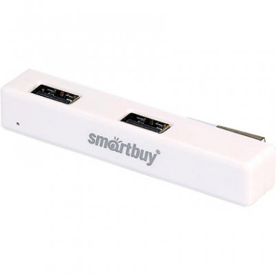 Концентратор USB 2.0 SmartBuy, 4 порта, белый [SBHA-408-W]