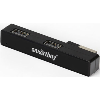 Концентратор USB 2.0 SmartBuy, 4 порта, черный [SBHA-408-K]