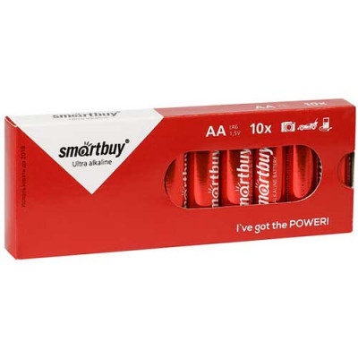 Батарейка SmartBuy AA LR6 Alkaline [BL10/300] [SBBA-2A10BX]