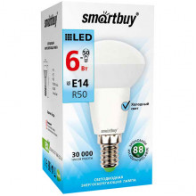 Лампа LED E14/R50 рефлектор,  6W, 4000K, 480Лм, Smartbuy [SBL-R50-06-40K-E14]