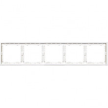 Рамка 5п, IP20, Smartbuy Капелла [SBE-09w-00-FR-5] белый soft touch
