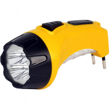 Фонарь аккумуляторный 4+6LED, с прямой зарядкой, желтый, Smartbuy [SBF-87-Y]