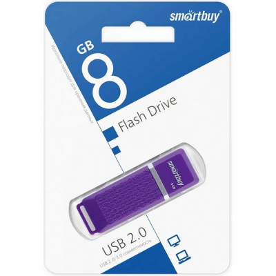 Накопитель USB Flash 8Gb SmartBuy Quartz series Violet