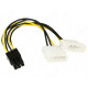 Кабель питания разветвитель 2xMolex -> PCI-E 6pin, Cablexpert [CC-PSU-6]