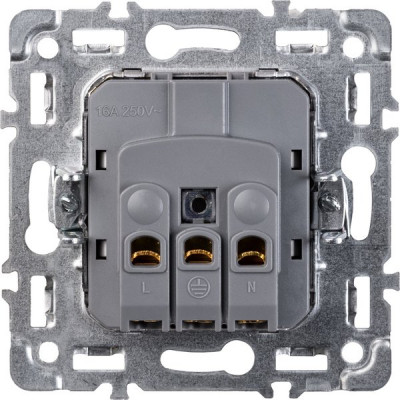 Розетка с/у 2P+E 16A, IP20, Smartbuy Капелла [SBE-09w-16-S1-Z] белый soft touch