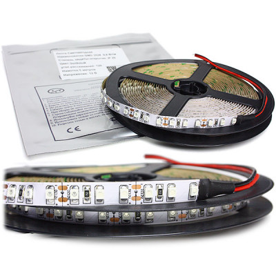 Лента LED 12В IP20 SMD3528 120/м, зеленый, 9.6Вт/м, 5м/ц.1м, SWG [000065]