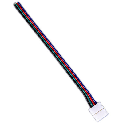 Коннектор для ленты 10мм RGB, 4pin 1-сторонний с проводом 15см, SmartBuy [SBL-10mmRGBSS]