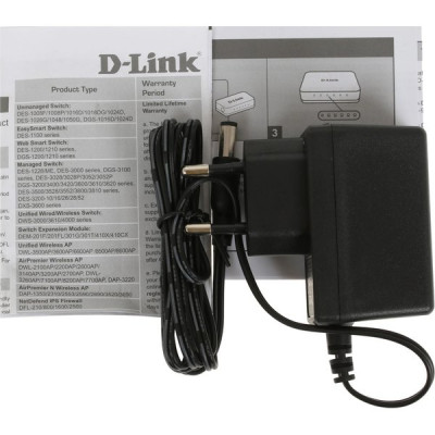 Коммутатор D-Link DES-1005C 5port 100/100TX неуправляемый компактное исполнение