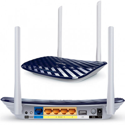 Маршрутизатор TP-LINK ARCHER C20 802.11ac, 733 Мбит/с, 4x10/100 Eth, 1xWAN, 2 антенны