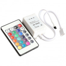 Контроллер ленты LED RGB 12/24В MAX  6А, ИК пульт 24кн, SmartBuy [SBL-RGB-28]