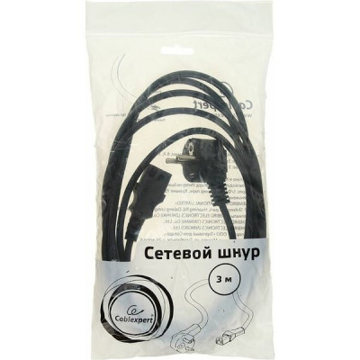 Кабель питания 3м системный блок, Schuko-C13, Cablexpert [PC-186-10]