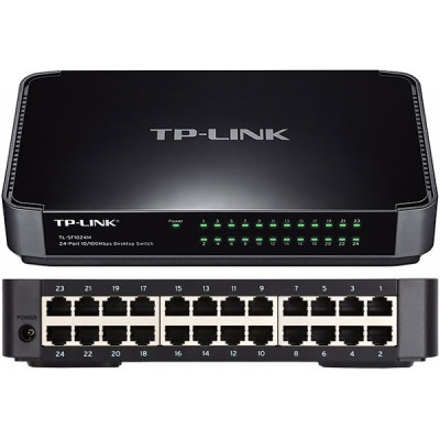 Коммутатор TP-Link TL-SF1024M 24x10/100Mbps, пластиковый корпус неуправляемый