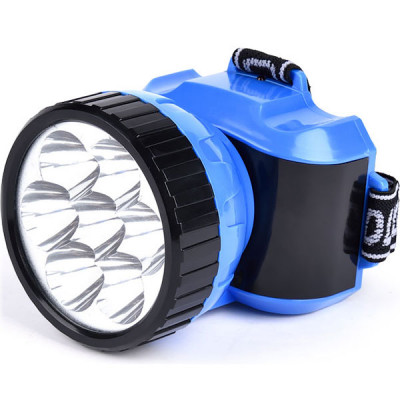 Фонарь налобный аккумуляторный 7LED, синий, Smartbuy [SBF-24-B]