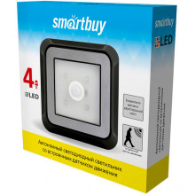 Фонарь 4LED, с датчиком движения и освещенности, Smartbuy [SBF-4-K]