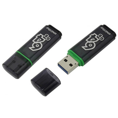 Накопитель USB Flash 64Gb SmartBuy Glossy series Dark Grey, USB3.0