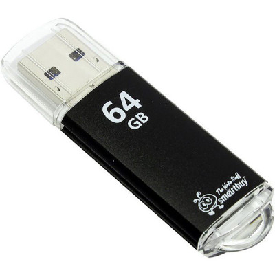 Накопитель USB Flash 64Gb SmartBuy V-Cut Black, USB3.0