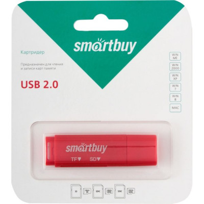 Кард-ридер SmartBuy SBR-715-R, USB 2.0 Red
