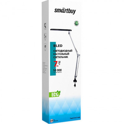 Светильник настольный LED  7W, сенсорный, 4000-4500K, 285*320*320, SmartBuy [SBL-DL-7-NWFix-Silver]