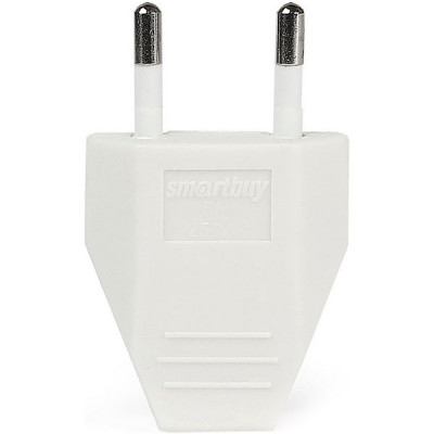 Вилка без заземления плоская, 2.5А, SmartBuy [SBE-2.5-P06-w][125] белый