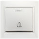 Выключатель возвратный с/у 10А, с подсветкой, SmartBuy Венера [SBE-01w-10-B1-1] белый