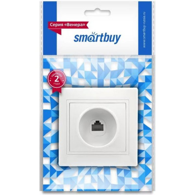 Розетка с/у компьютерная 1xRJ45, IP20, SmartBuy Венера [SBE-01w-S1-RJ] белый