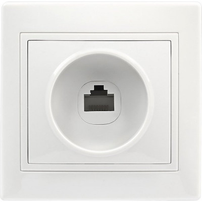 Розетка с/у компьютерная 1xRJ45, IP20, SmartBuy Венера [SBE-01w-S1-RJ] белый