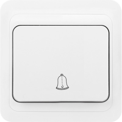 Выключатель возвратный с/у 1-кл 10А, IP20, SmartBuy Марс [SBE-02w-10-B1-0] белый