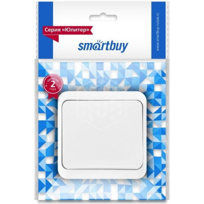 Выключатель о/у 1-кл 10А, SmartBuy Юпитер [SBE-03w-10-SW1-0] белый