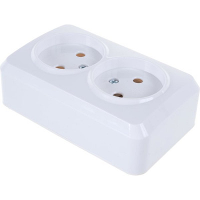 Розетка о/у 2x2P 10А, SmartBuy Юпитер [SBE-03w-10-S2-N] белый