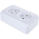 Розетка о/у 2x2P 10А, SmartBuy Юпитер [SBE-03w-10-S2-N] белый