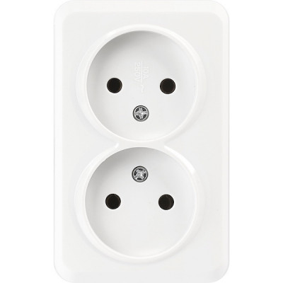 Розетка о/у 2x2P 10А, SmartBuy Юпитер [SBE-03w-10-S2-N] белый