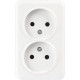 Розетка о/у 2x2P 10А, SmartBuy Юпитер [SBE-03w-10-S2-N] белый