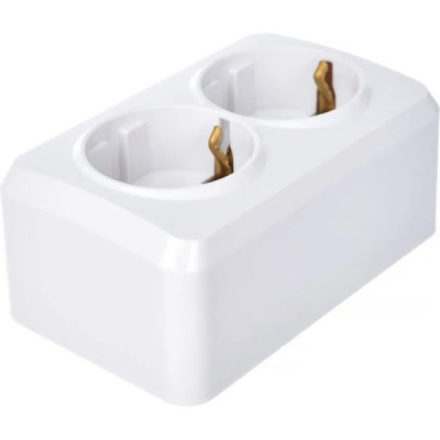 Розетка о/у 2x2P+E 16А, SmartBuy Юпитер [SBE-03w-16-S2-Z] белый