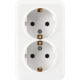Розетка о/у 2x2P+E 16А, SmartBuy Юпитер [SBE-03w-16-S2-Z] белый