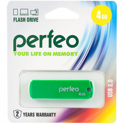 Накопитель USB Flash 4Gb Perfeo C05 Green
