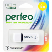 Накопитель USB Flash 8Gb Perfeo C02 White