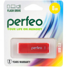 Накопитель USB Flash 8Gb Perfeo C04 Red