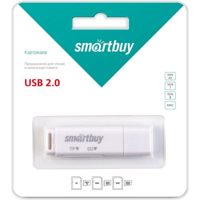 Кард-ридер SmartBuy SBR-715-W, USB 2.0 White