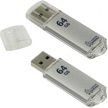 Накопитель USB Flash 64Gb SmartBuy V-Cut Silver, USB3.0