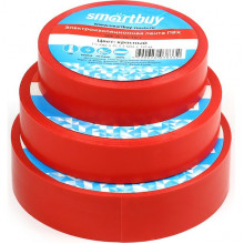 Изолента ПВХ 19мм*20м*0,18мм, красная, SmartBuy [SBE-IT-19-20-r]