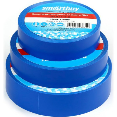 Изолента ПВХ 19мм*20м*0,18мм, синяя, SmartBuy [SBE-IT-19-20-db]
