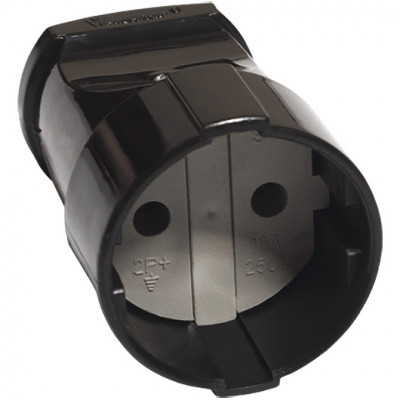 Розетка переносная без заземления, 10A, SmartBuy [SBE-10-S02-b][40] черный