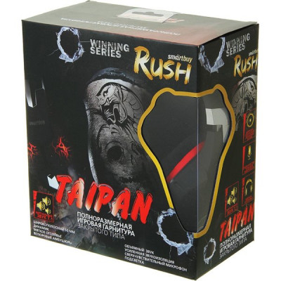 Гарнитура SmartBuy RUSH TAIPAN, динамики 50мм, вирт.звук 7.1, чер/кр [SBHG-3200] USB