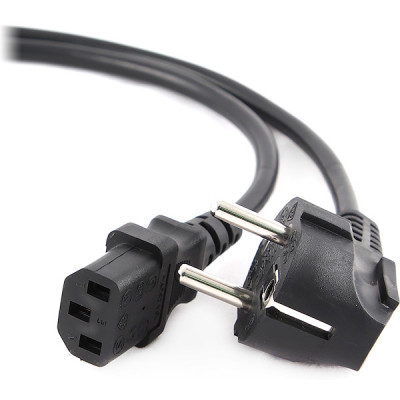 Кабель питания 1,8м системный блок, Schuko-C13, 6А, черный, с зазем., Cablexpert [PC-186]