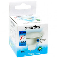 Лампа LED GU5.3/MR16 софит,  7W, 6000K, 560Лм, Smartbuy [SBL-GU5_3-07-60K-N]